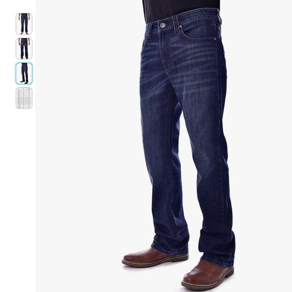 GAP TJ Axel Mens Denim Jeans 42x32 Slim Bootcut Loose Relaxed Stretch NWT - Picture 2 of 6